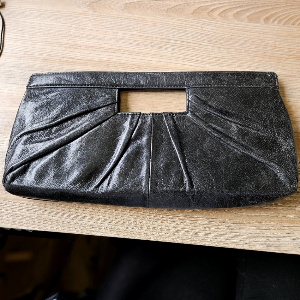 Alfani Leather Black Clutch